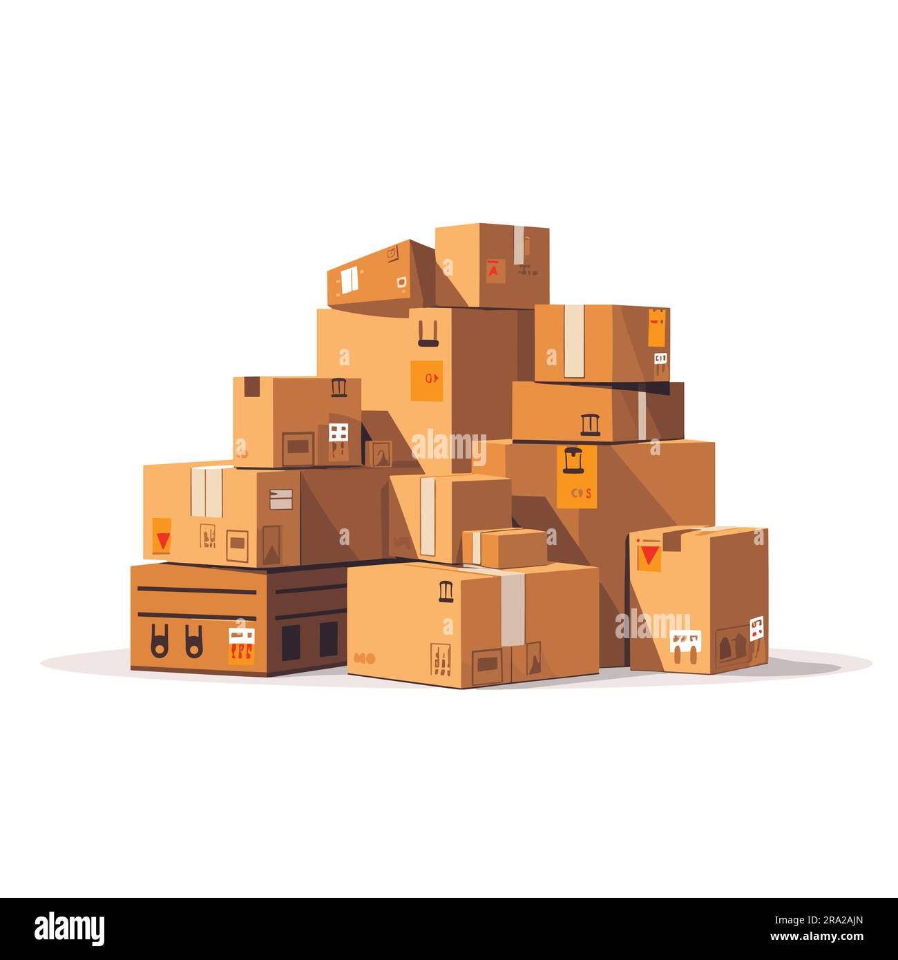 Stack of container boxes Stock Vector Images - Alamy
