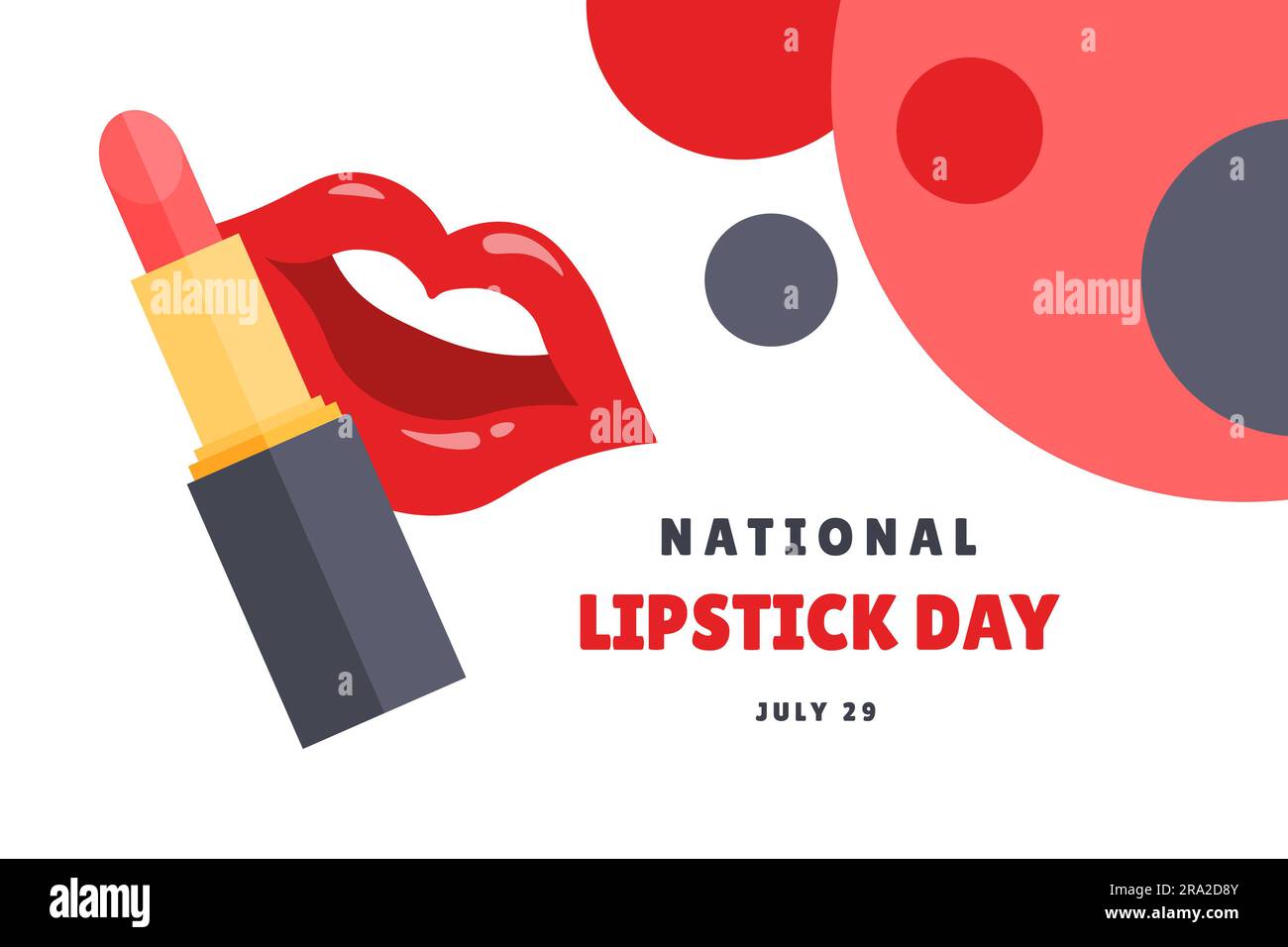 National Lipstick Day background. Fashion Lifestyle Obscure. Vector