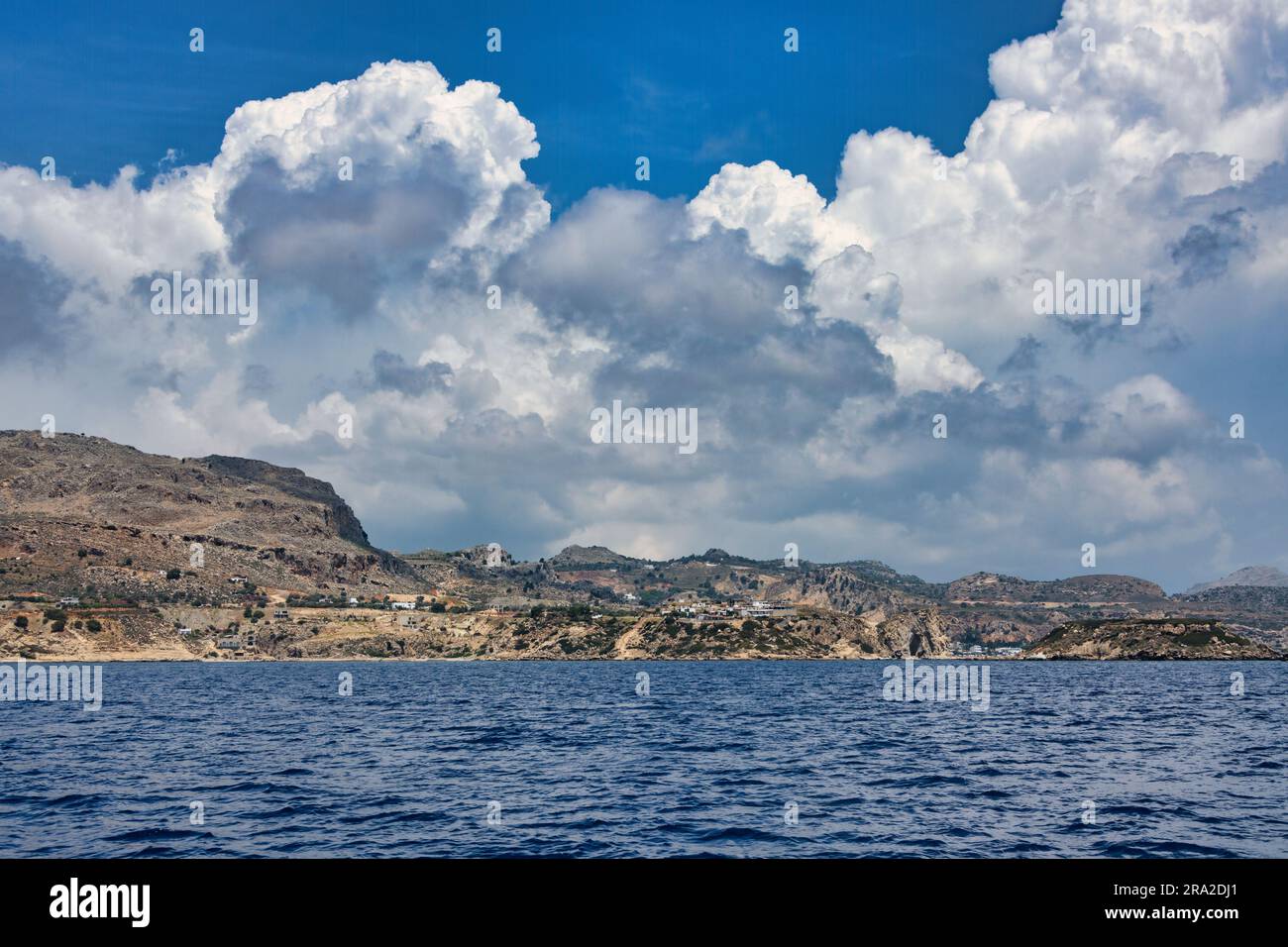 Küstenlinie von Rhodos im Südosten Stock Photo