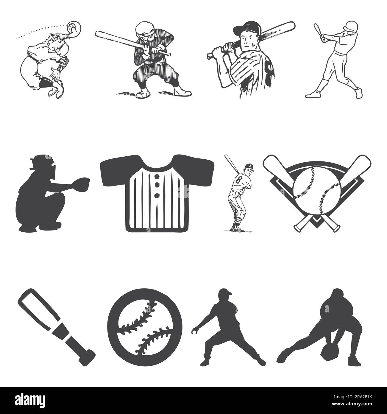 vector bundle of baseball and icons Stock Vector