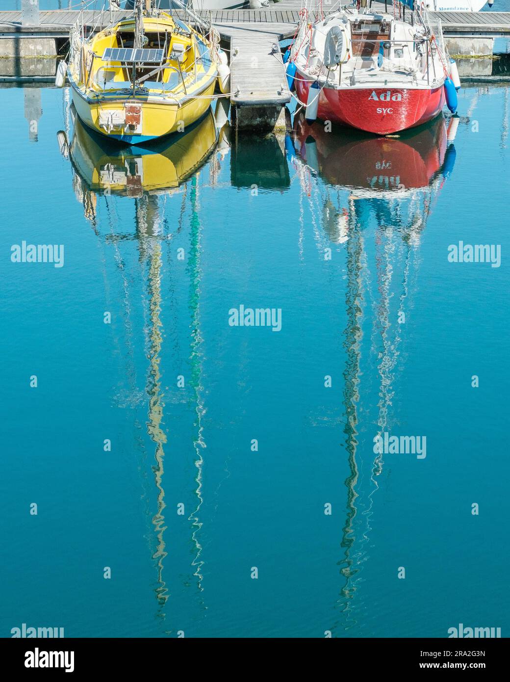 Boats moored at Hartlepool Marina Stock Photo Alamy