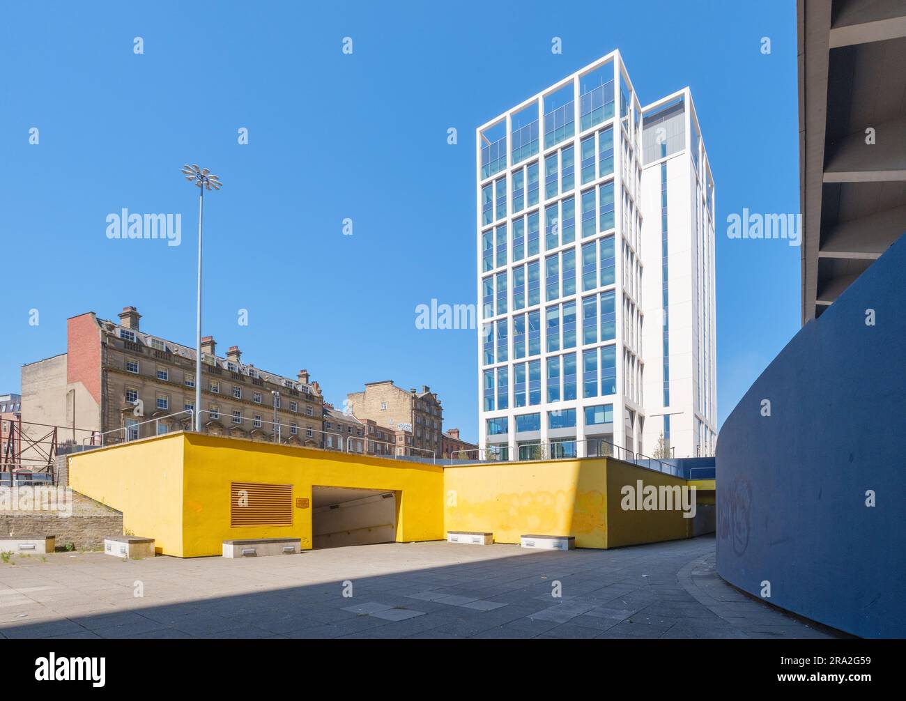 Bank House, in Pilgrim Place, part of the regeneration of Pilgrim Street Newcastle Upon Tyne Stock Photo