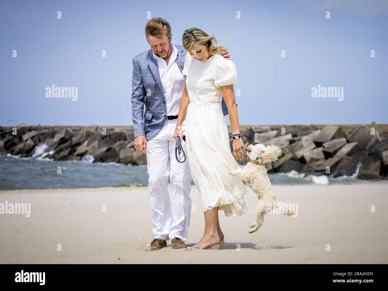 THE HAGUE - King Willem-Alexander together with Queen Maxima and dog ...