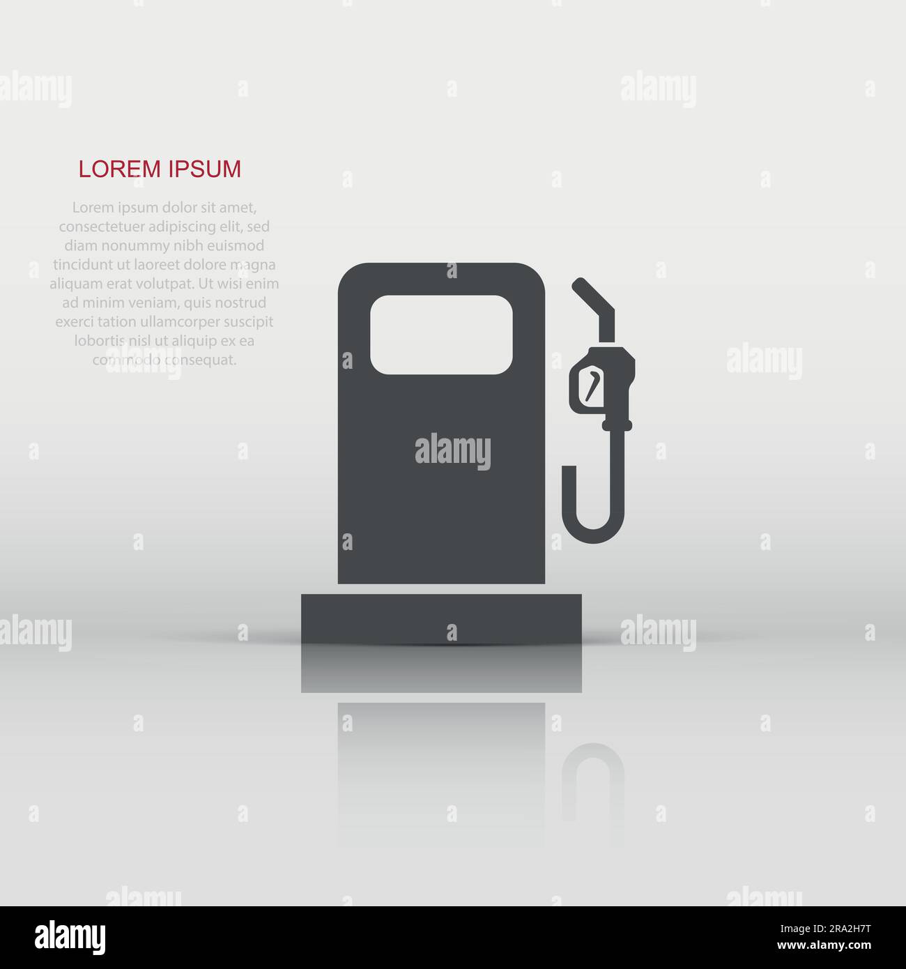 Fuel pump icon in flat style. Gas station sign vector illustration on