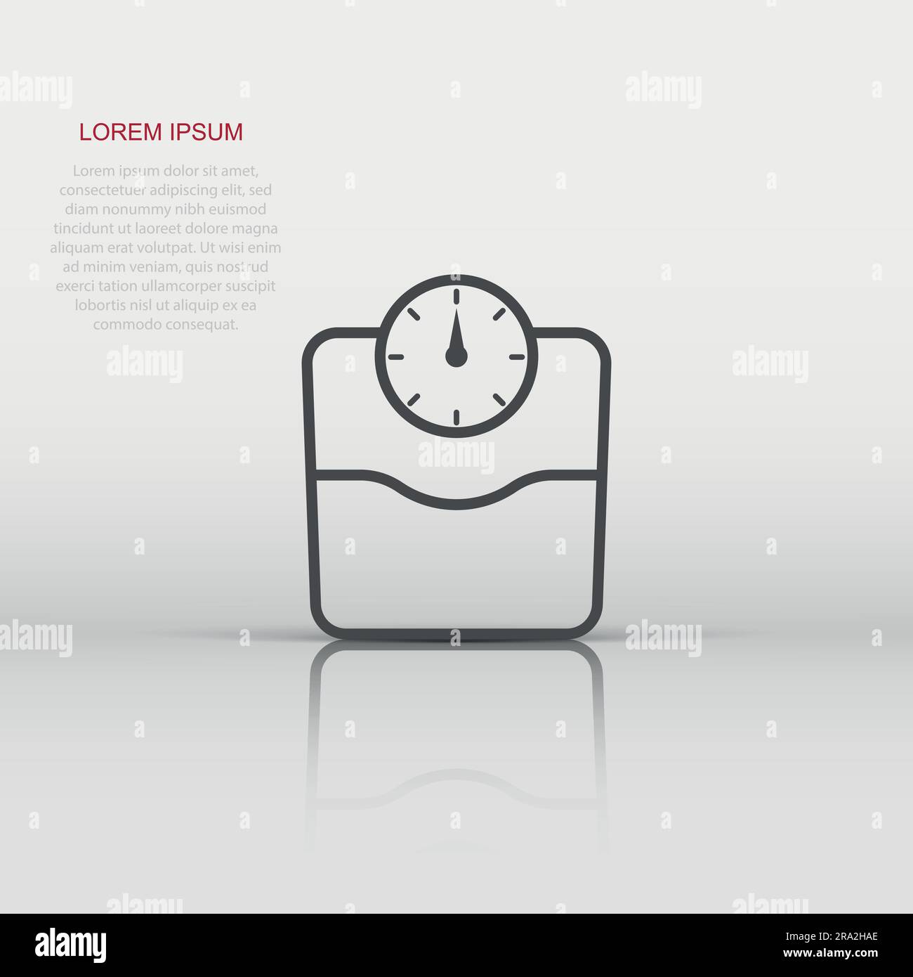 Scale icon in flat style. Balance vector illustration on white isolated ...