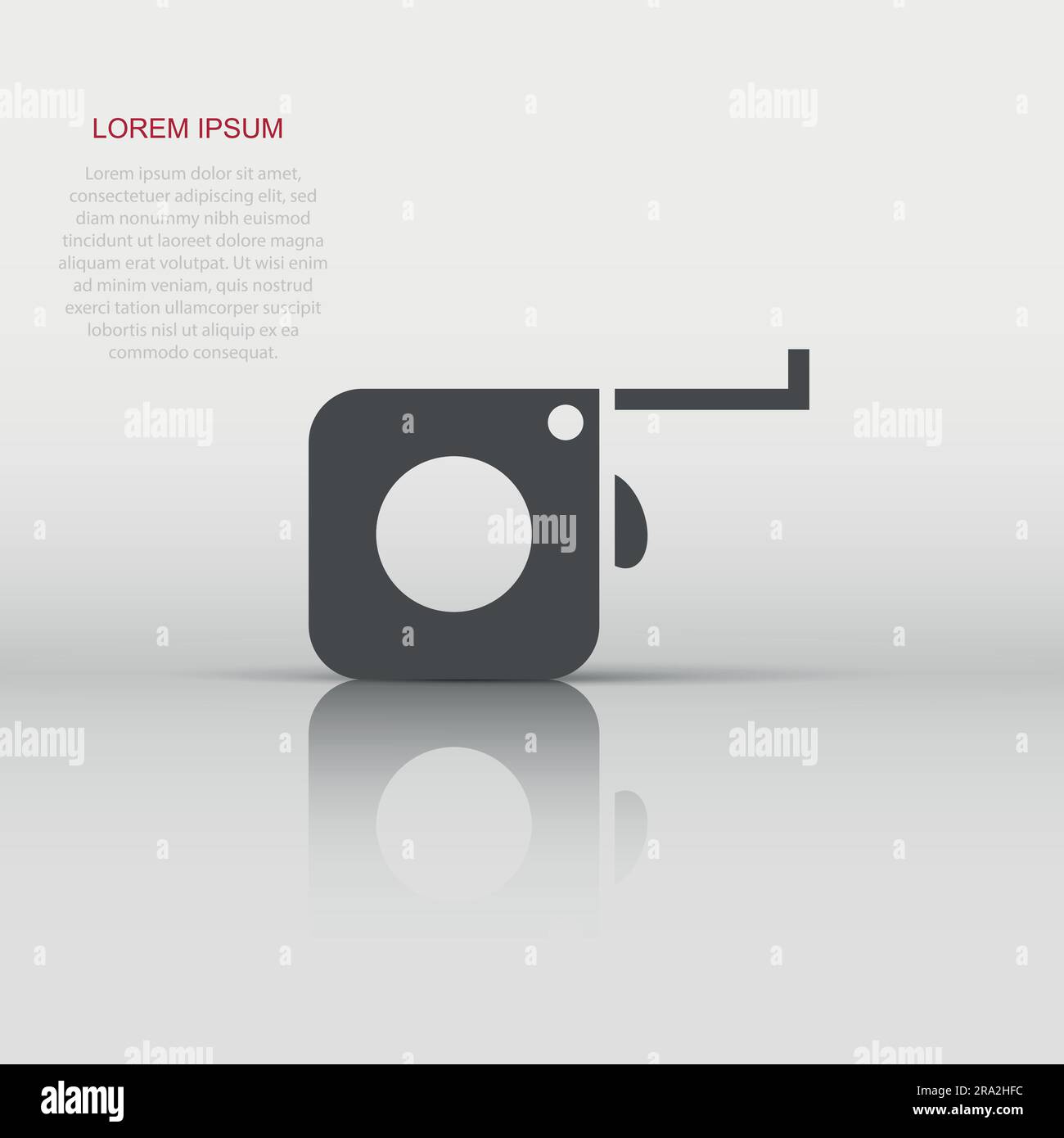 Measure tape icon in flat style. Ruler sign vector illustration on ...