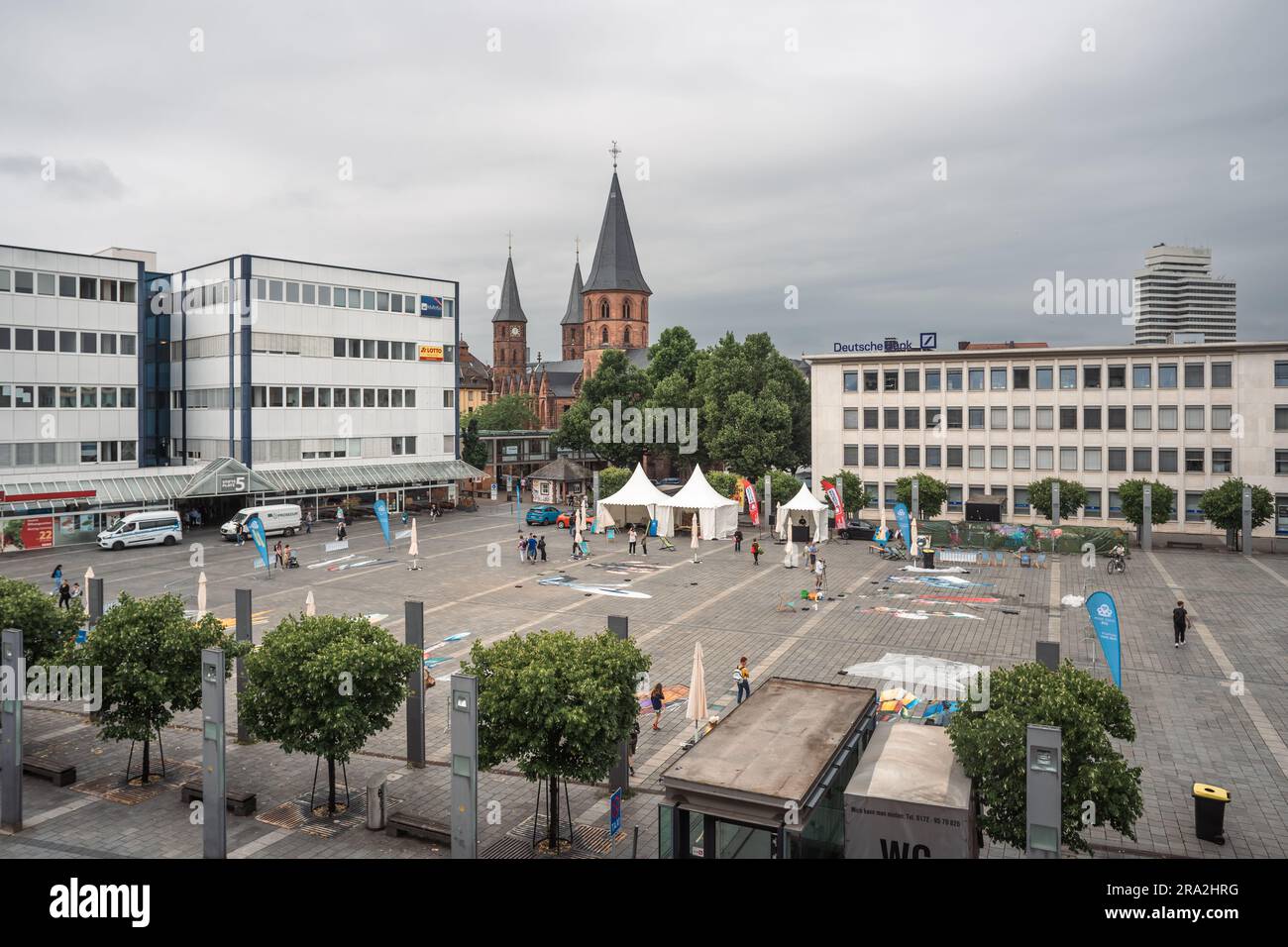 Kaiserslautern, Germany. 30th June, 2023. Stiftsplatz (Square) during