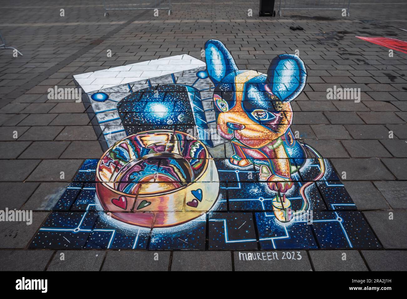 Kaiserslautern, Germany. 30th June, 2023. Finished 3D painting by