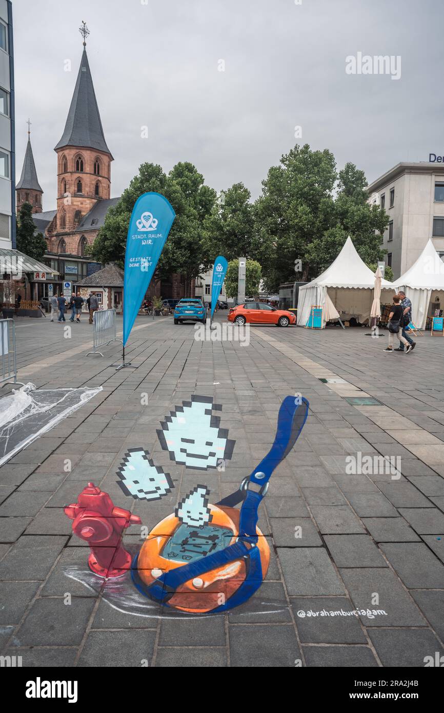 Kaiserslautern, Germany. 30th June, 2023. Finished 3D painting by
