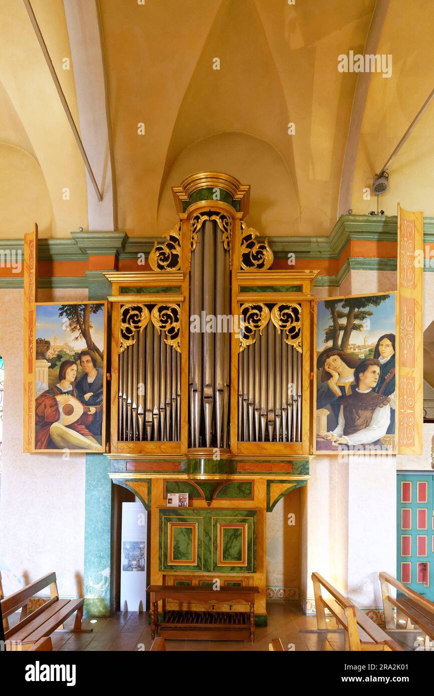 France, Alpes Maritimes, Mougins, the Organ of Saint Jacques le Majeur
