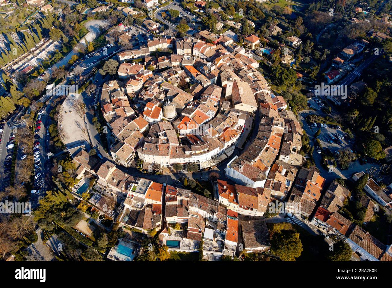 France, Alpes Maritimes, Mougins, village with Saint Jacques le Majeur
