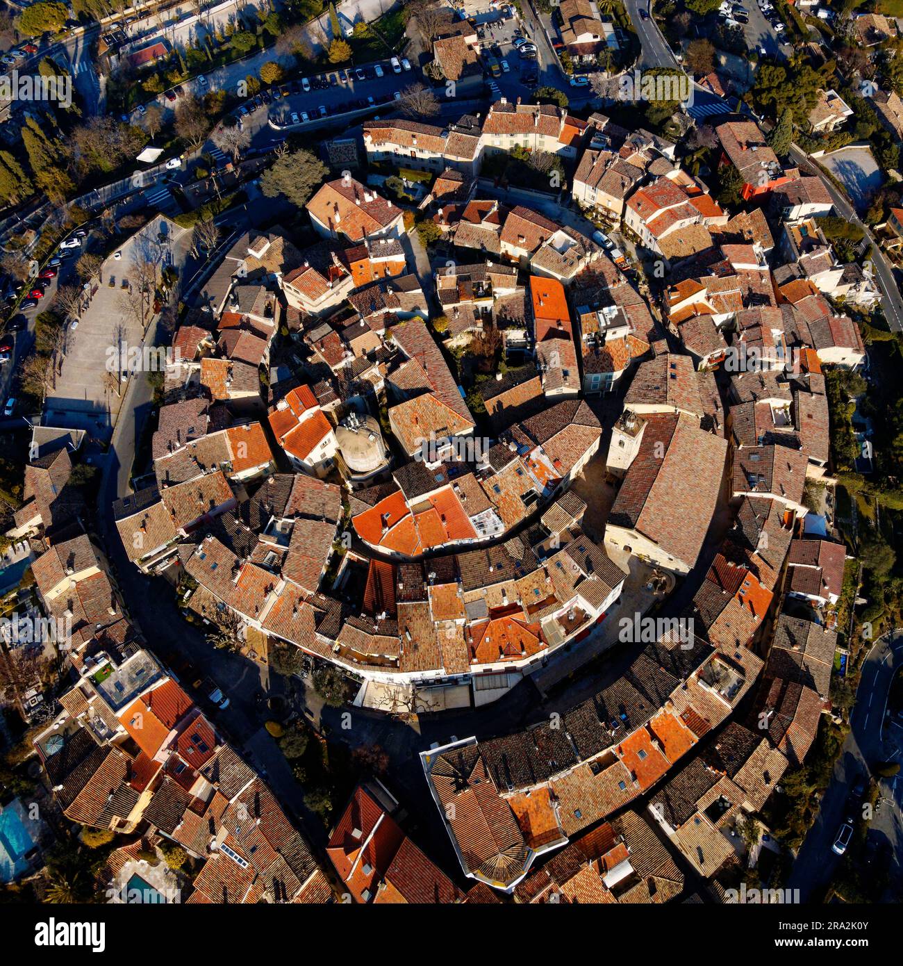France, Alpes Maritimes, Mougins, village with Saint Jacques le Majeur