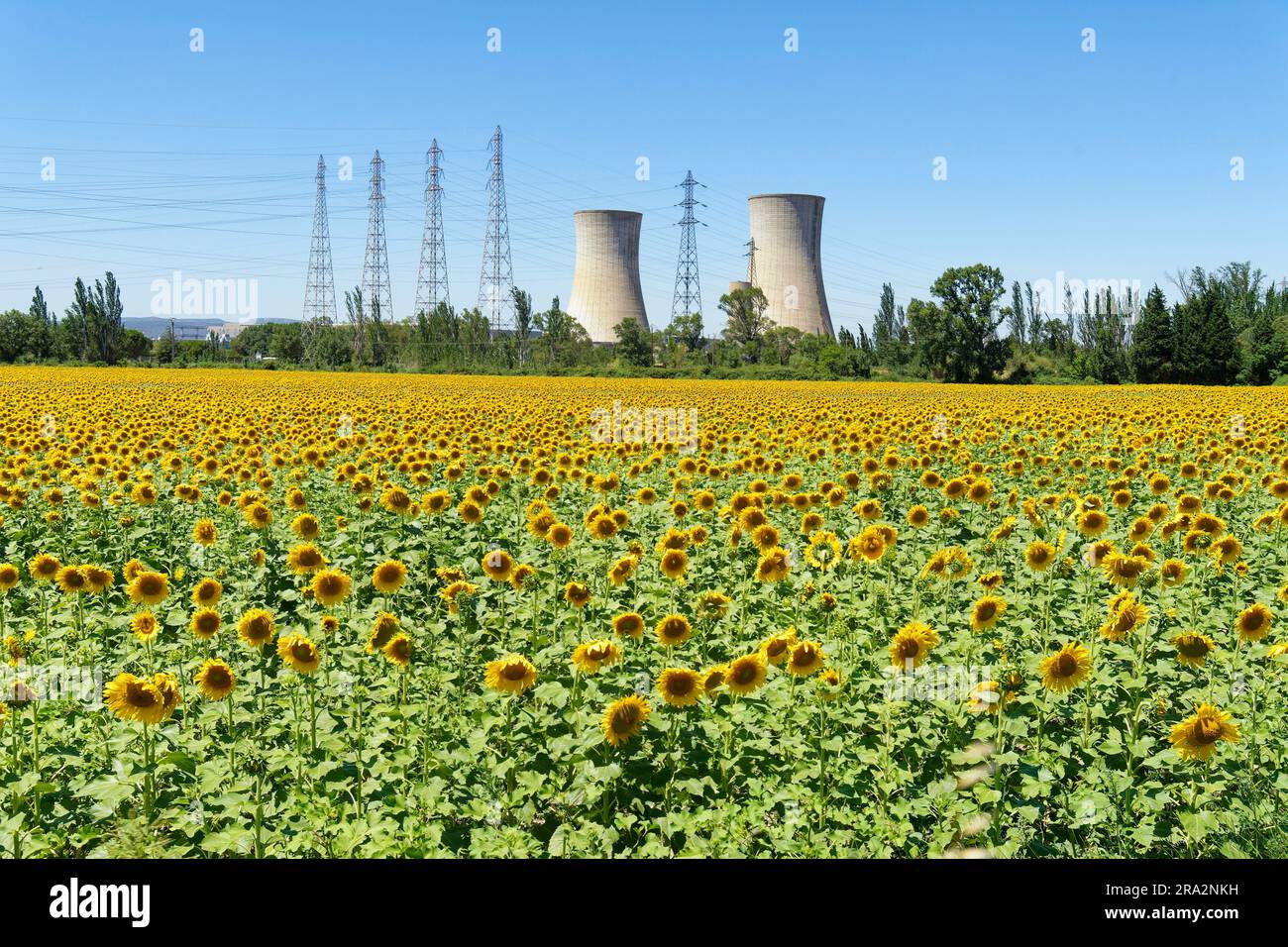 France, Vaucluse, Bollene, Tricastin industrial site in the Rhone Valley Stock Photo