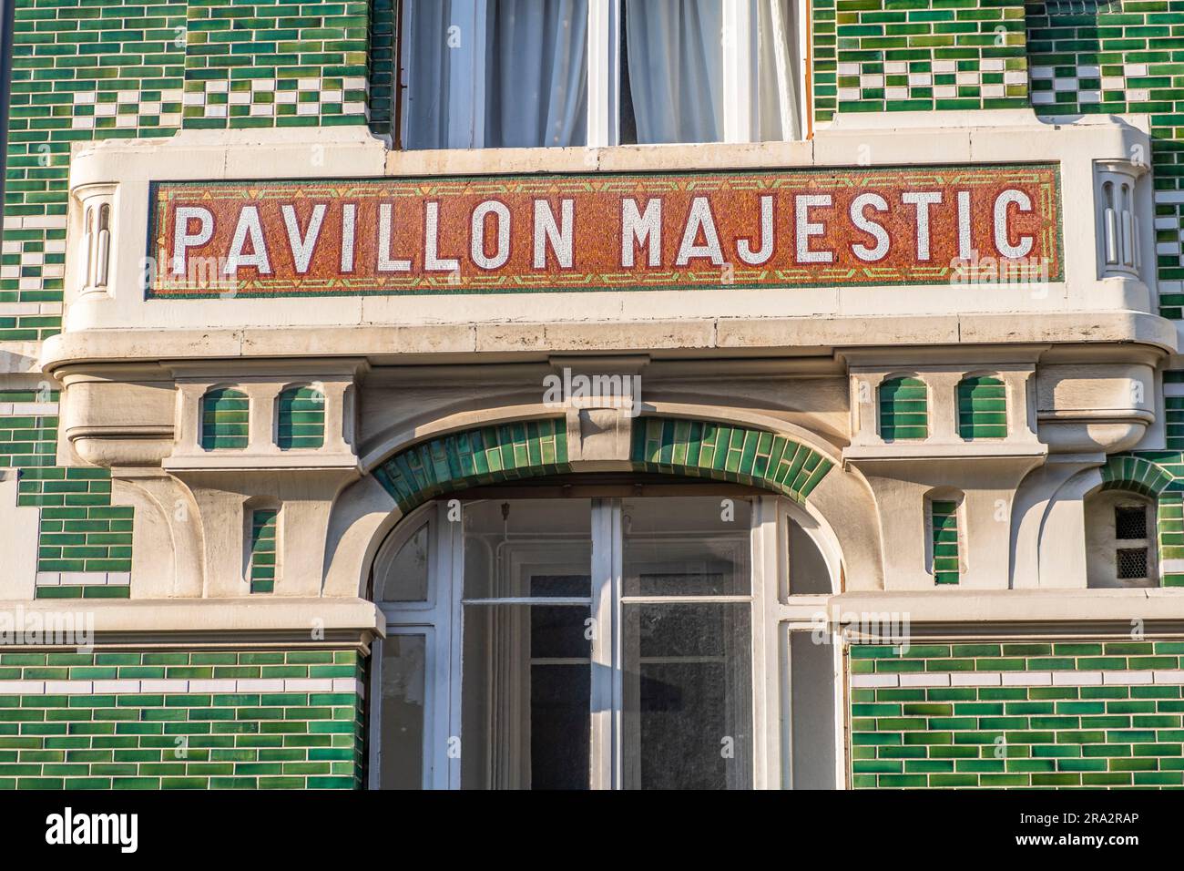 France, Puy de Dome, Royat, spa town, Pavillon Majectic hotel Stock Photo