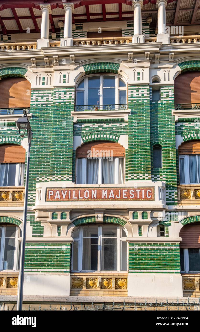 France, Puy de Dome, Royat, spa town, Pavillon Majectic hotel Stock Photo