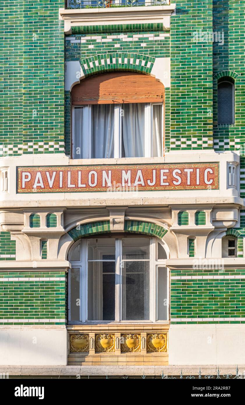 France, Puy de Dome, Royat, spa town, Pavillon Majectic hotel Stock Photo