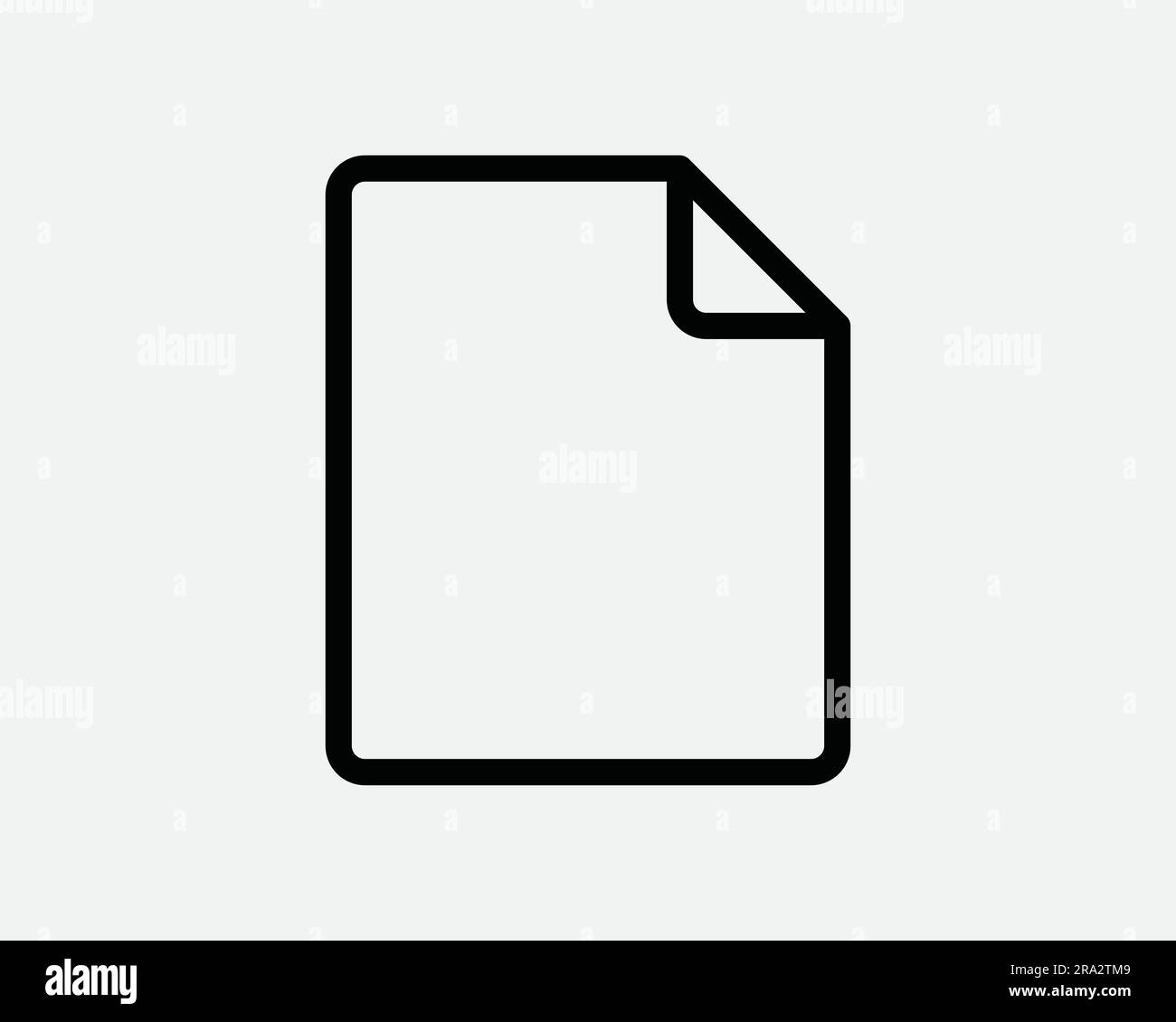 File Line Icon. Doc Document Page Paper Sheet Archive Form Text Word. Empty Blank Black White Graphic Clipart Artwork Outline Symbol Sign Vector EPS Stock Vector