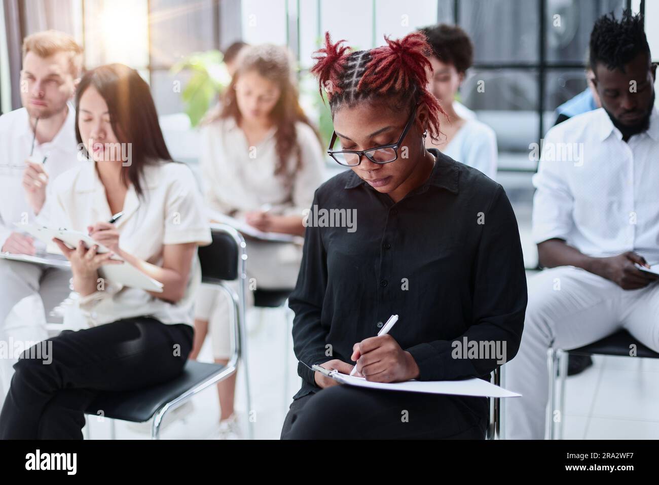 Audience at the conference hall. Business and Entrepreneurship concept. Stock Photo
