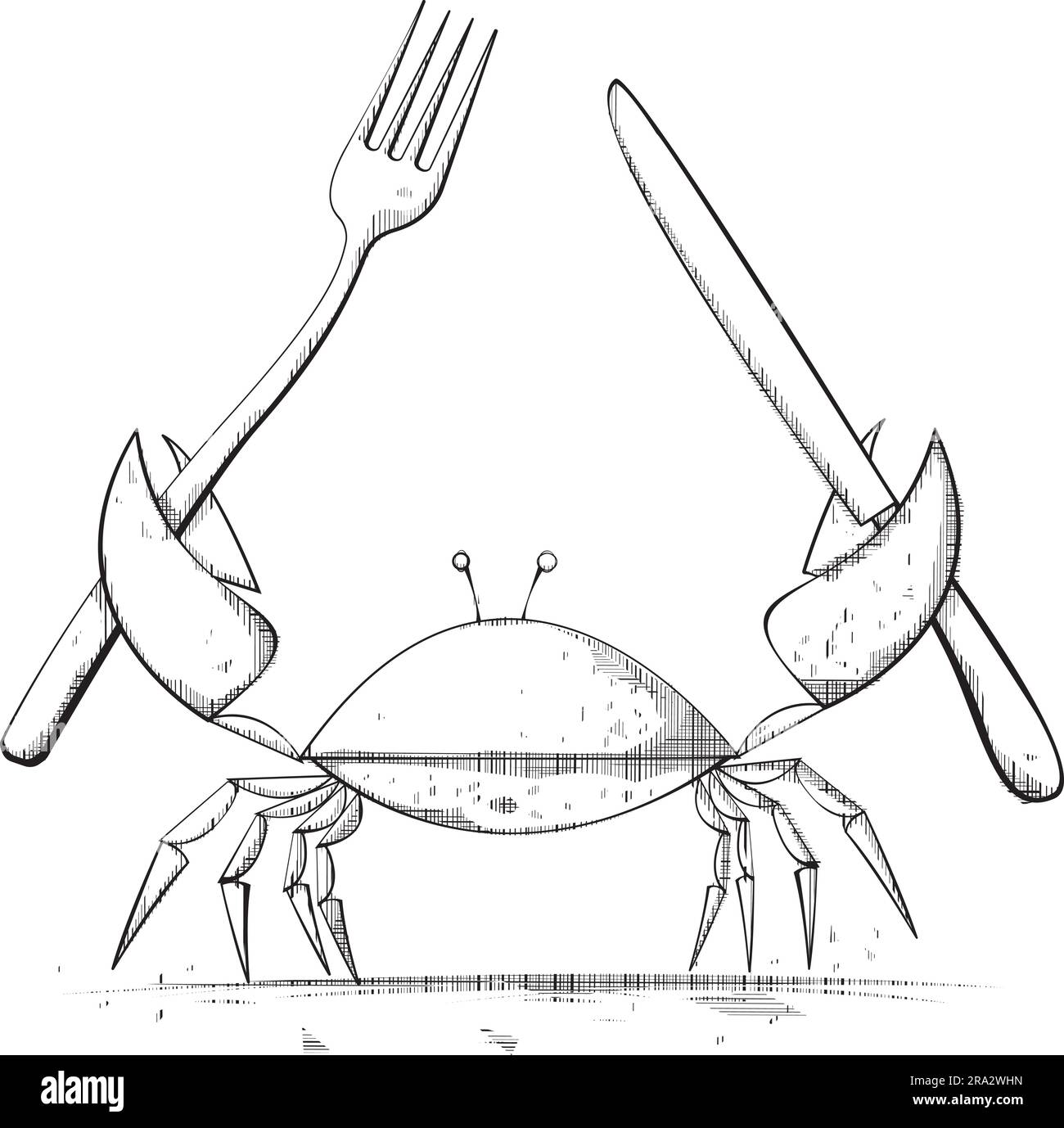 Salsa Crab - Forks and Spoons© - Forked Up Art