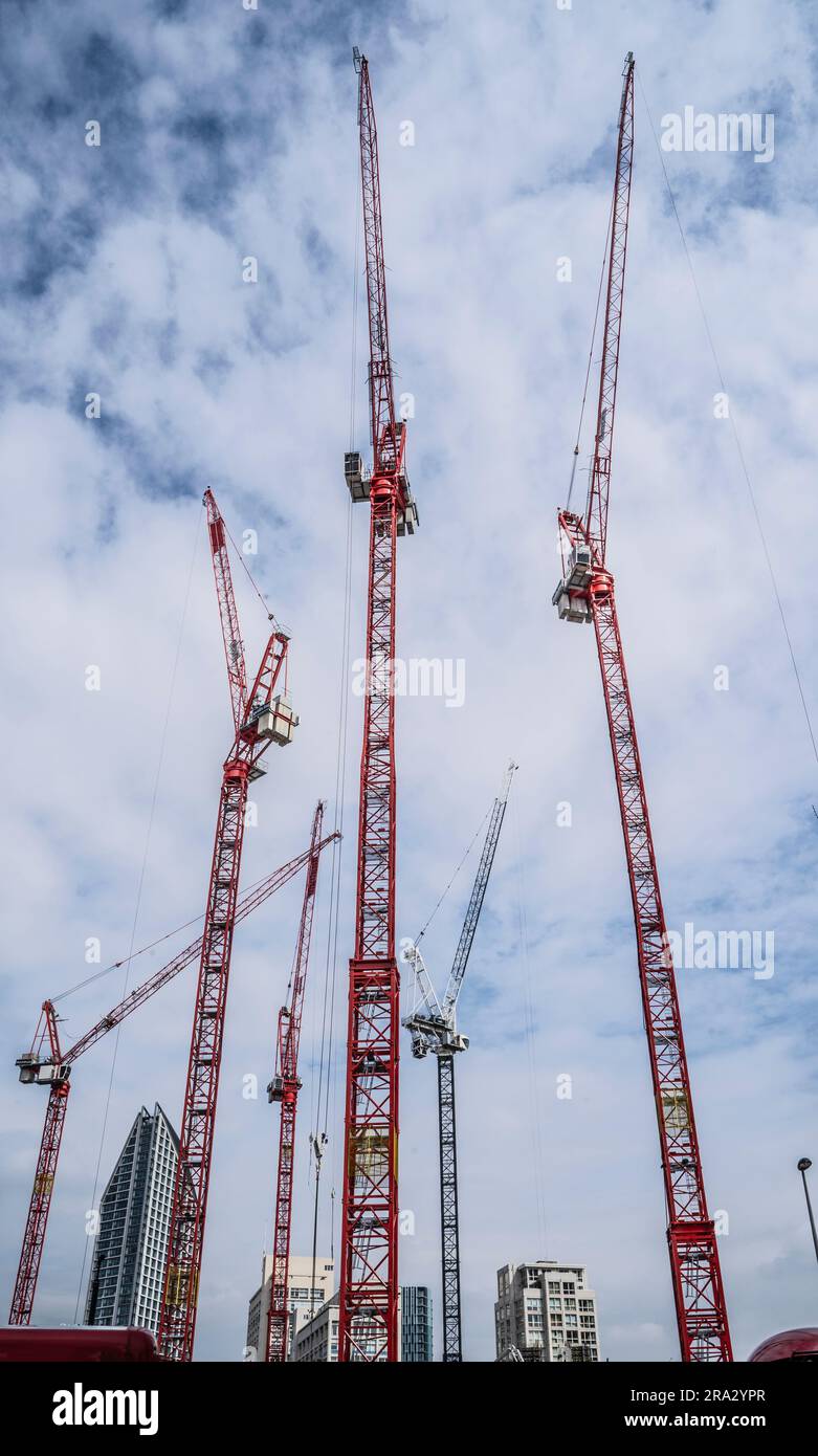 Building Cranes Stock Photo
