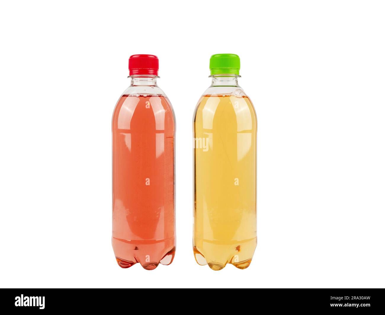 Raspberry and apple vitamin water isolated on white background ...