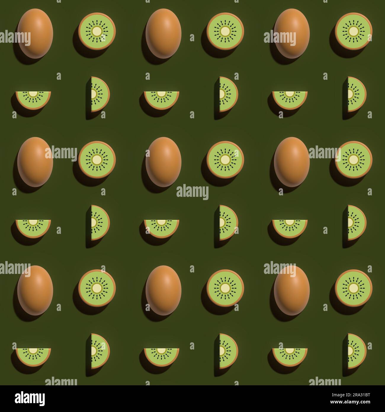 Seamless pattern kiwi tropical hi-res stock photography and images - Alamy