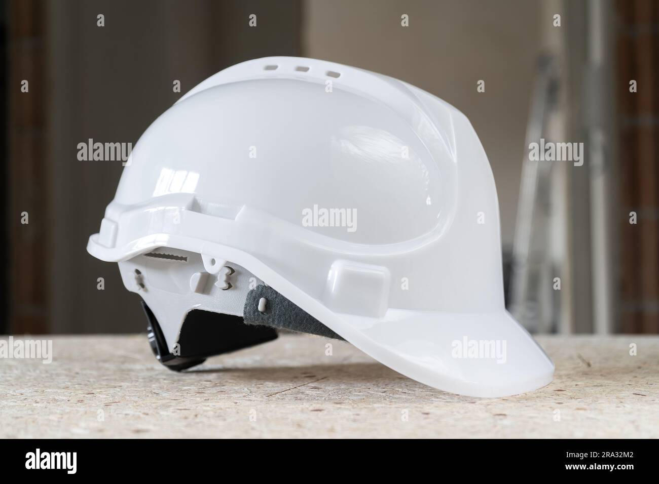 Hard hat safety helmet, used in industrial workplace. Worker head