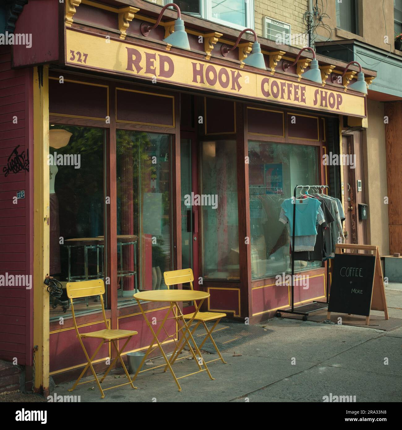 Red Hook Coffee Shop sign, Brooklyn, New York Stock Photo Alamy