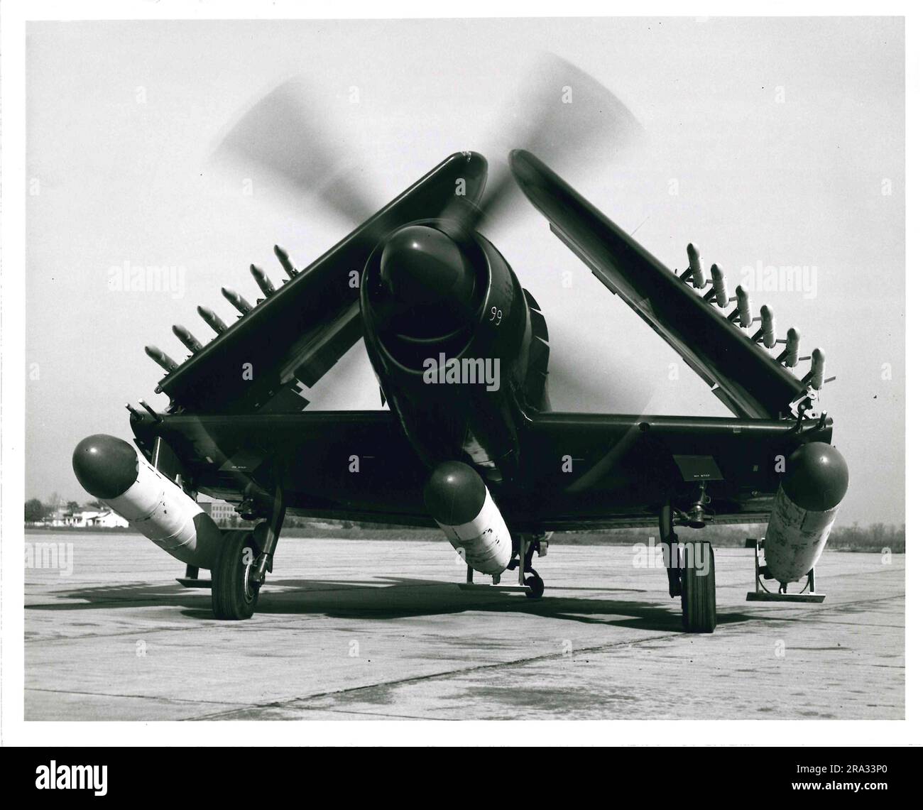 Photograph of Bomb and Missile Laden Martin AM1 Mauler Airplane