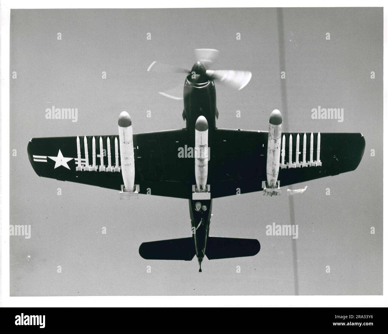 Photograph of Bomb and Missile Laden Martin AM1 Mauler Airplane In