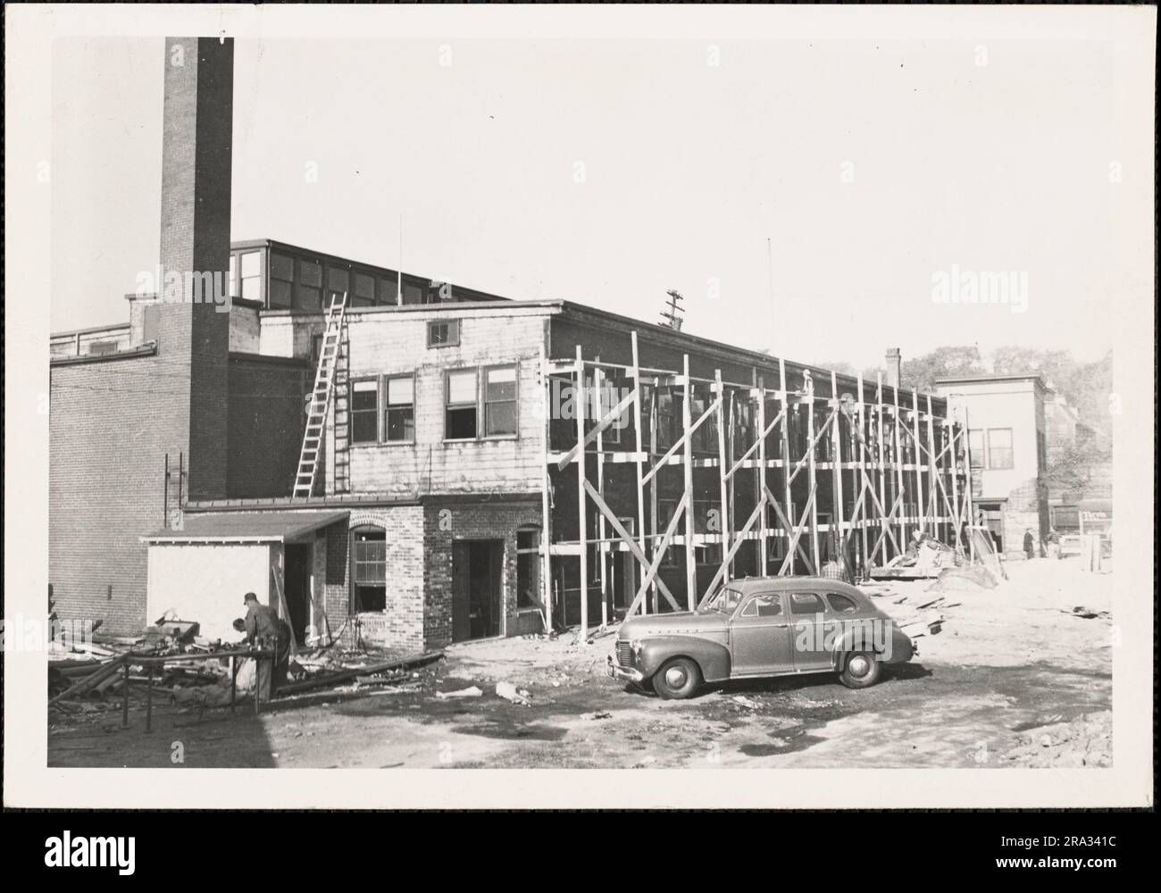 Building with Scaffolding, Portland, Maine. 1939 1947 Stock Photo Alamy