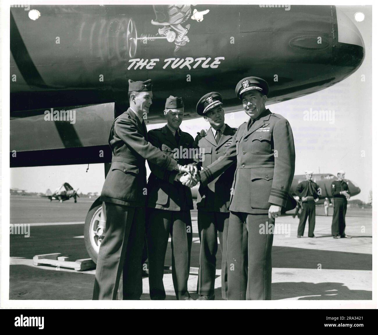 Photograph of the Crew Members of The Truculent Turtle Standing Under