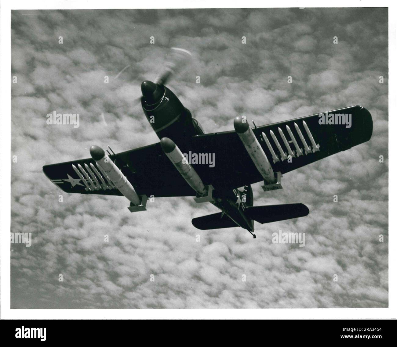 Photograph of Bomb and Missile Laden Martin AM1 Mauler Airplane In