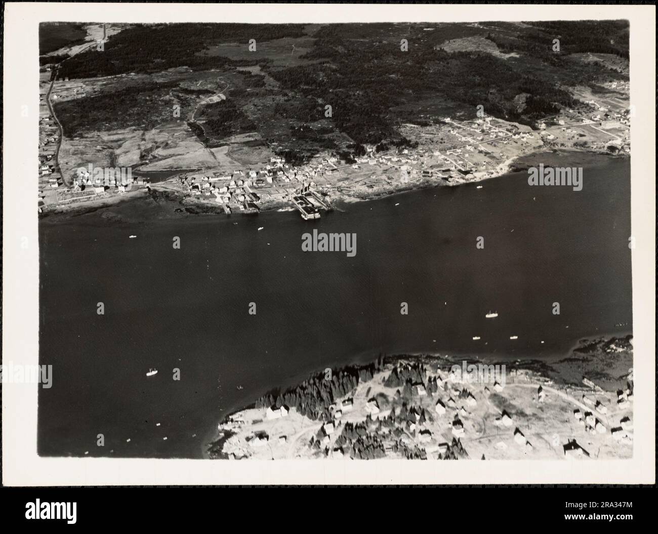 Harbor and Waterfront Looking North, Jonesport, Maine. 1939 1947
