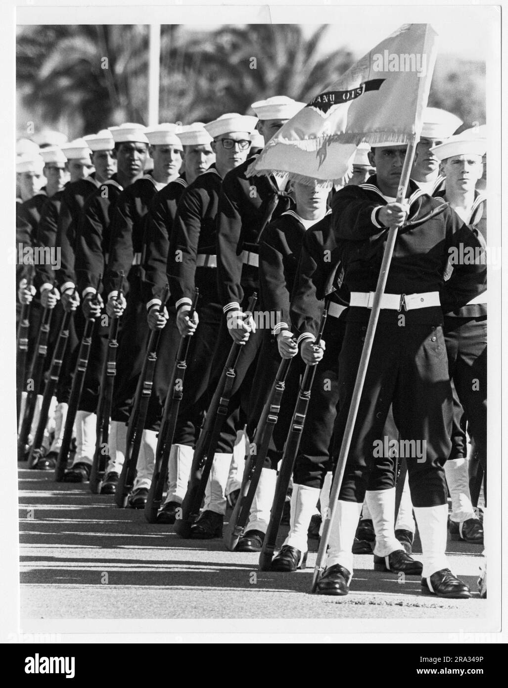 Military formation in line Black and White Stock Photos & Images - Alamy