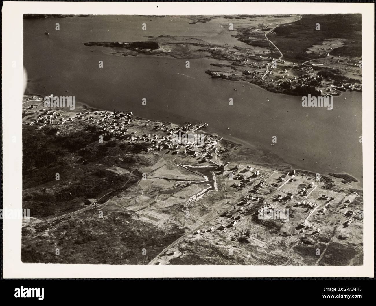 Jonesport, Maine Looking Southeast. 1939 - 1947. Stock Photo
