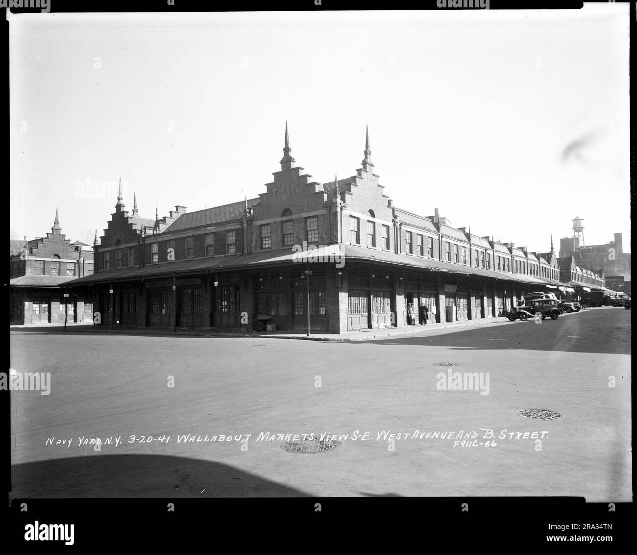 View Southeast from West Avenue and B Street. Photograph looking