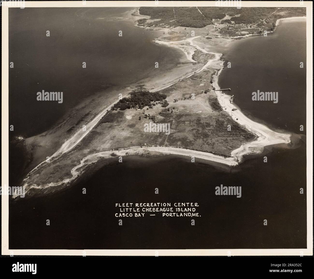 Fleet Recreation Center, Little Chebeague Island, Casco Bay, Portland, Maine. 1939 1947 Stock