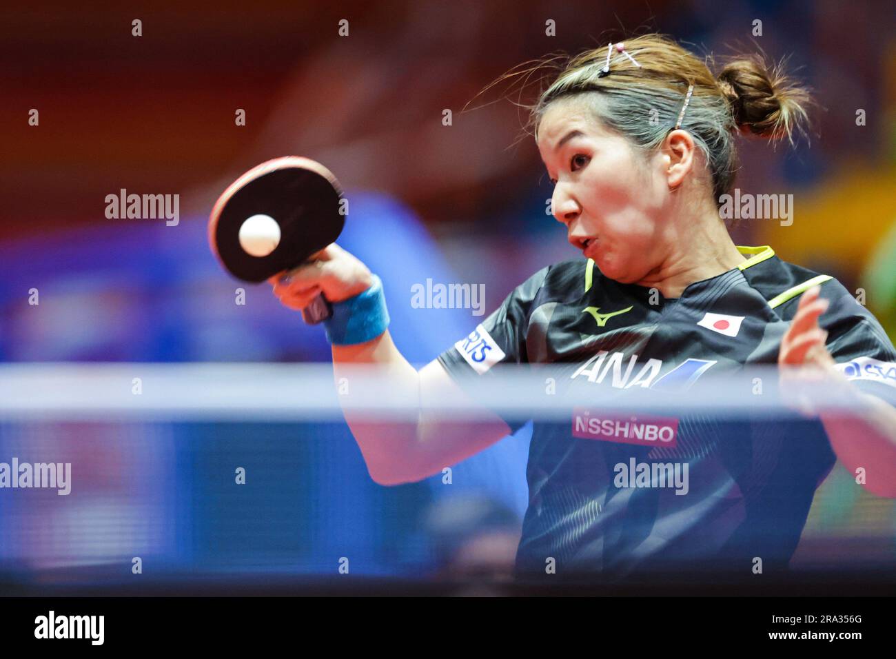 ZAGREB, June 30, 2023 (Xinhua) Mori Sakura of Japan competes during