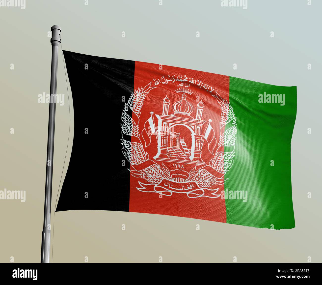 Flag of Afghanistan Hd Download Stock Photo