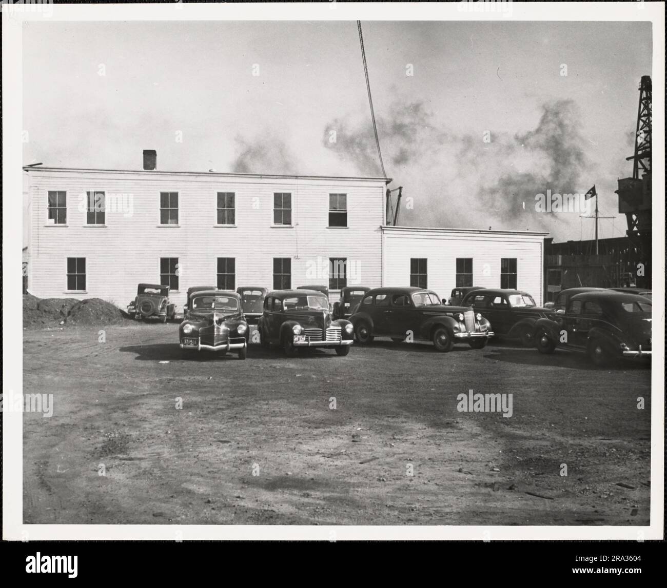 Building and Parking Lot, Portland, Maine. 1939 1947 Stock Photo Alamy