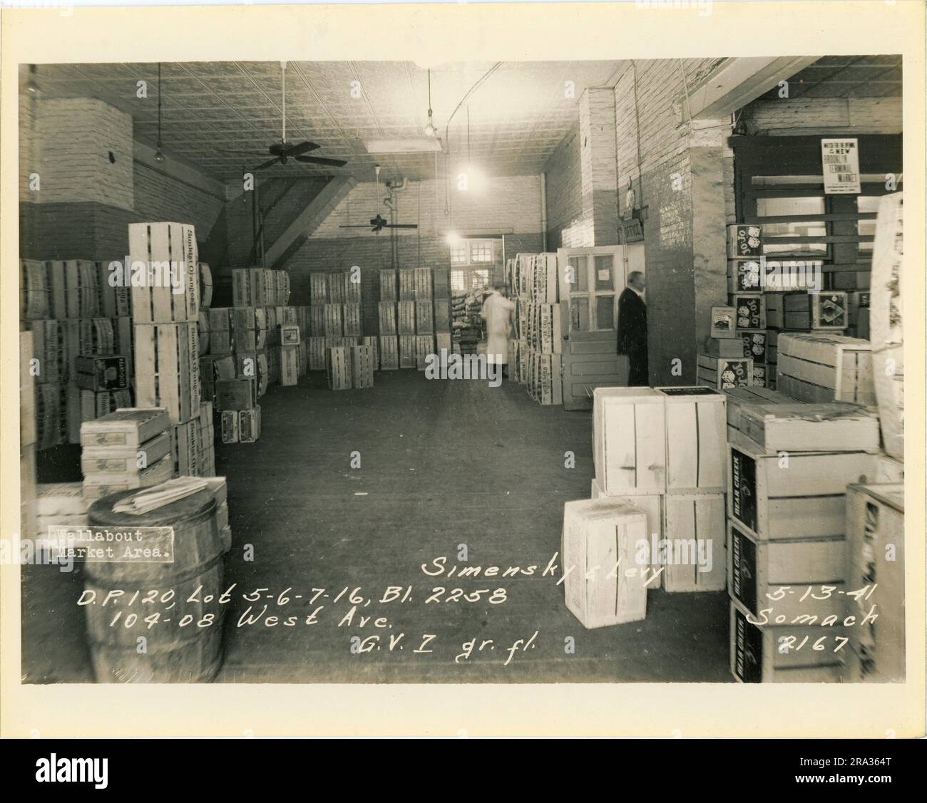 Photograph of interior of lots 5-6-7-16, Bl. 2258, 104-08 West Ave, ground floor of Simensky & Levy, D.P. 120. Stock Photo