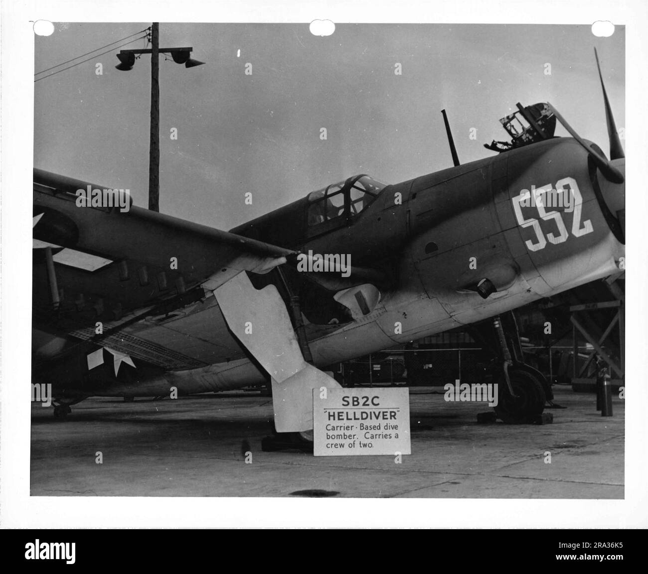 Photograph of SB2C Helldiver Bomber Airplane Stock Photo - Alamy