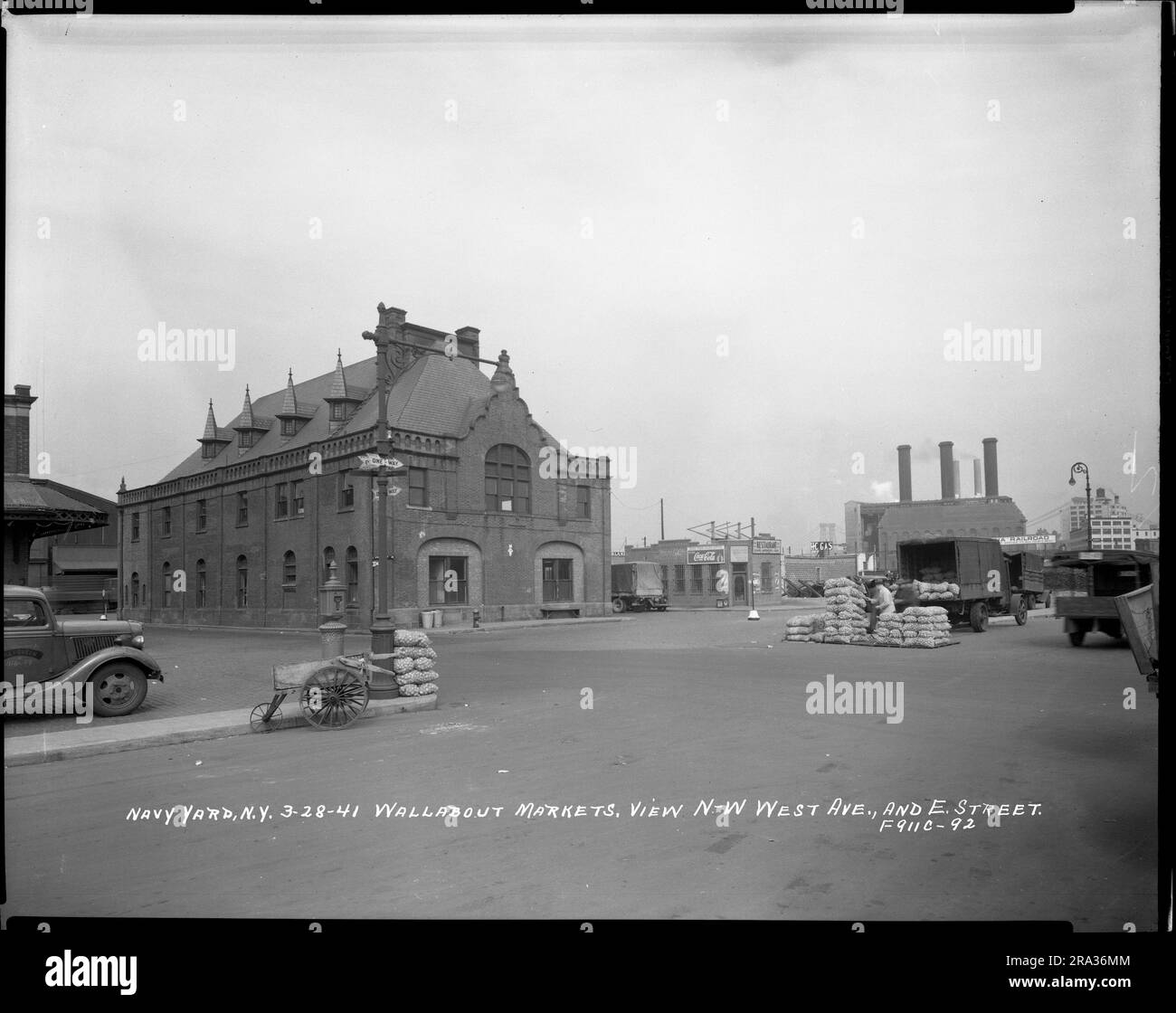 View Northwest from West Avenue and E Street. Photograph looking