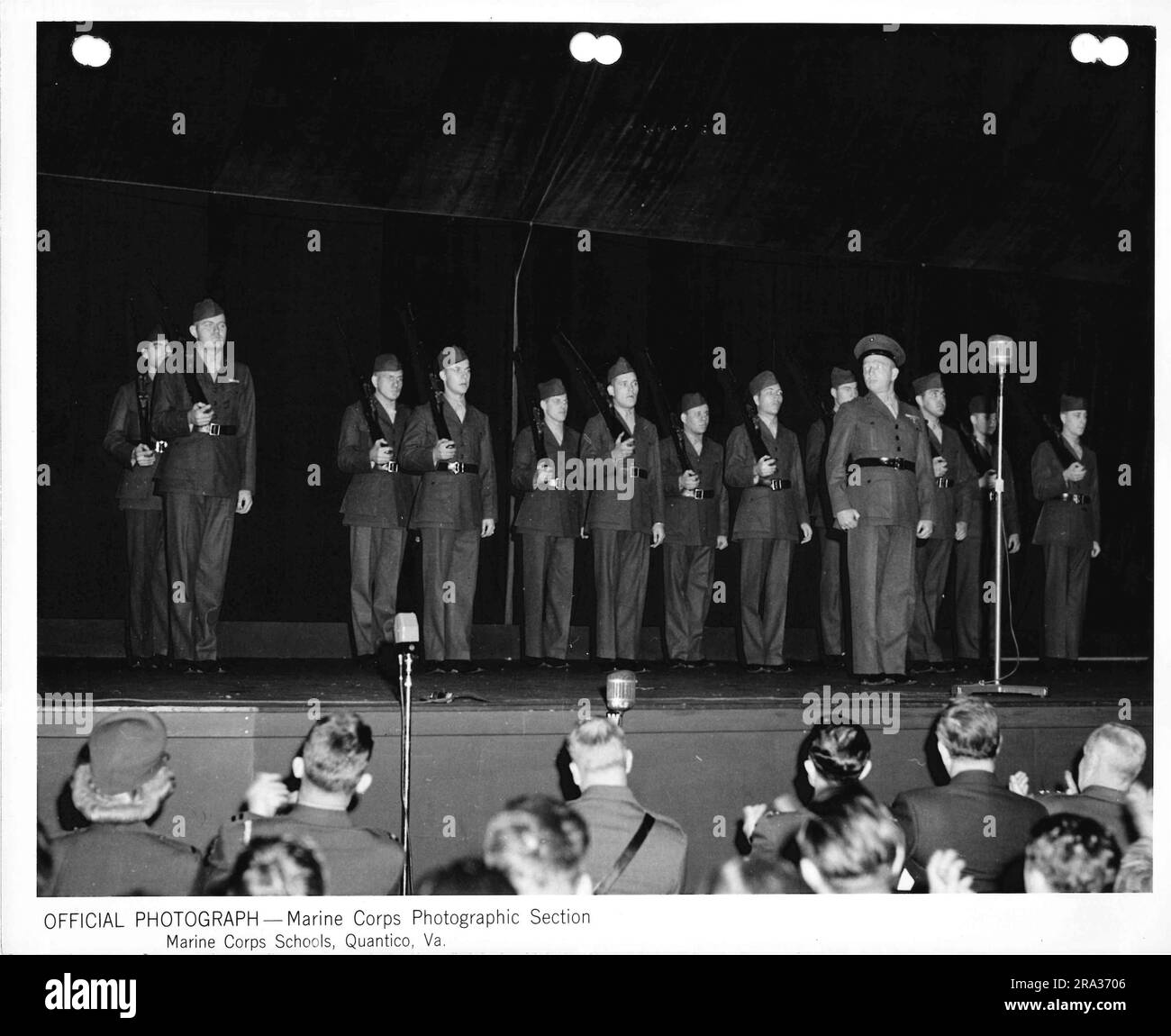 Photograph of Military Display in Front of Live Audience Stock Photo ...