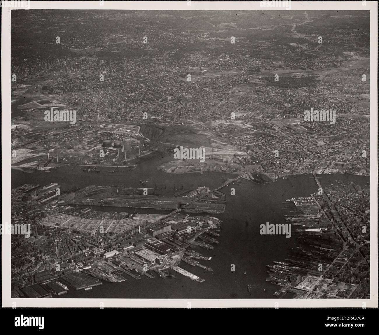 View from South at 5,000 Feet, Chelsea Naval Hospital , Chelsea