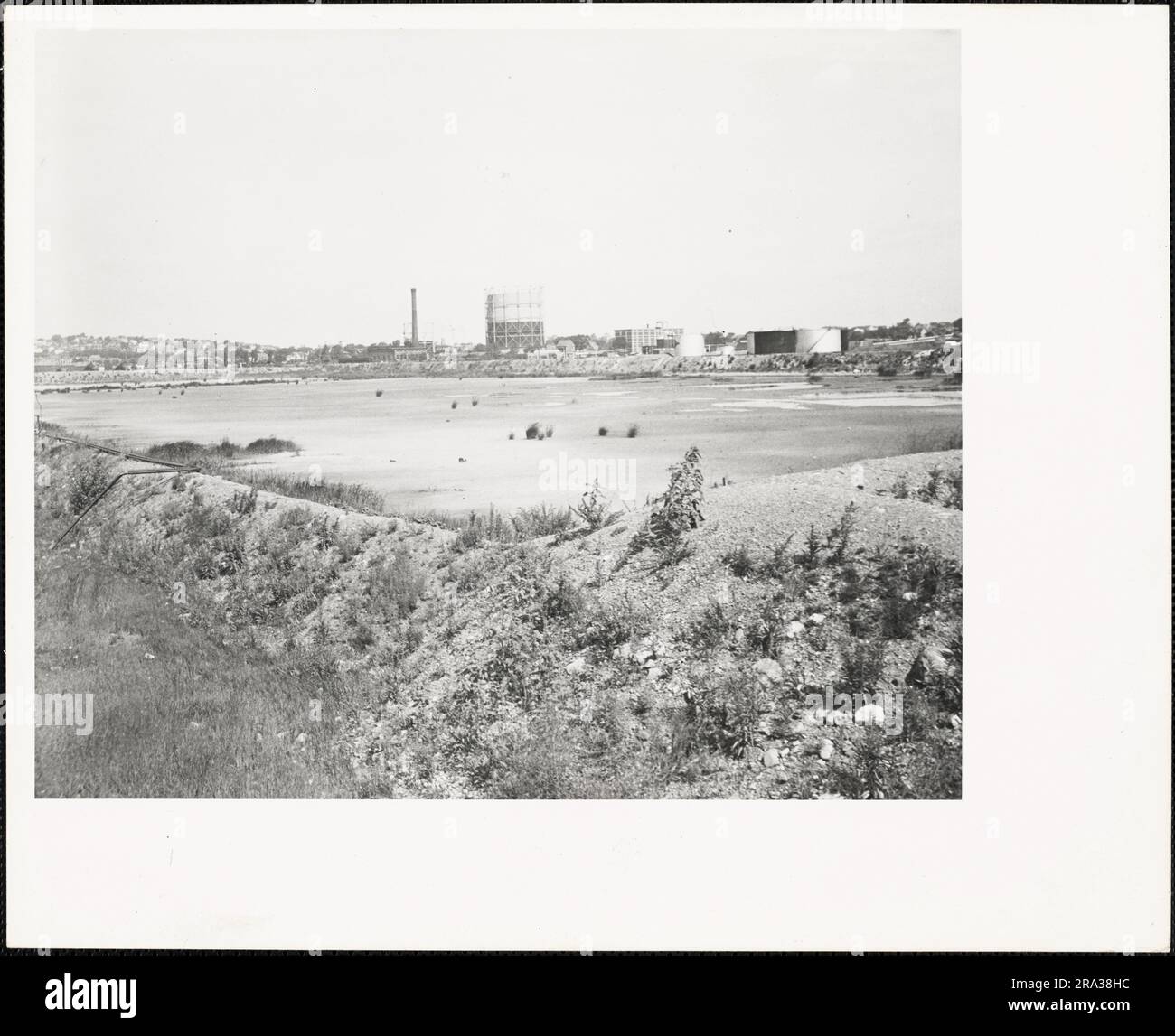Beach Showing Tank, Squantum, Massachusetts. 1939 1947 Stock Photo