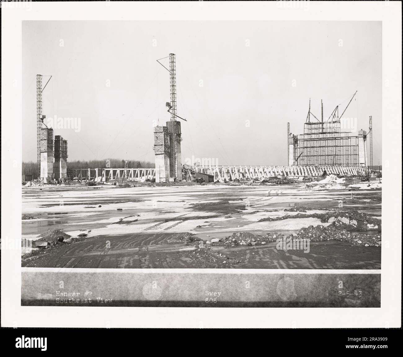 Southeast View of Hangar #2, Naval Air Station, South Weymouth ...