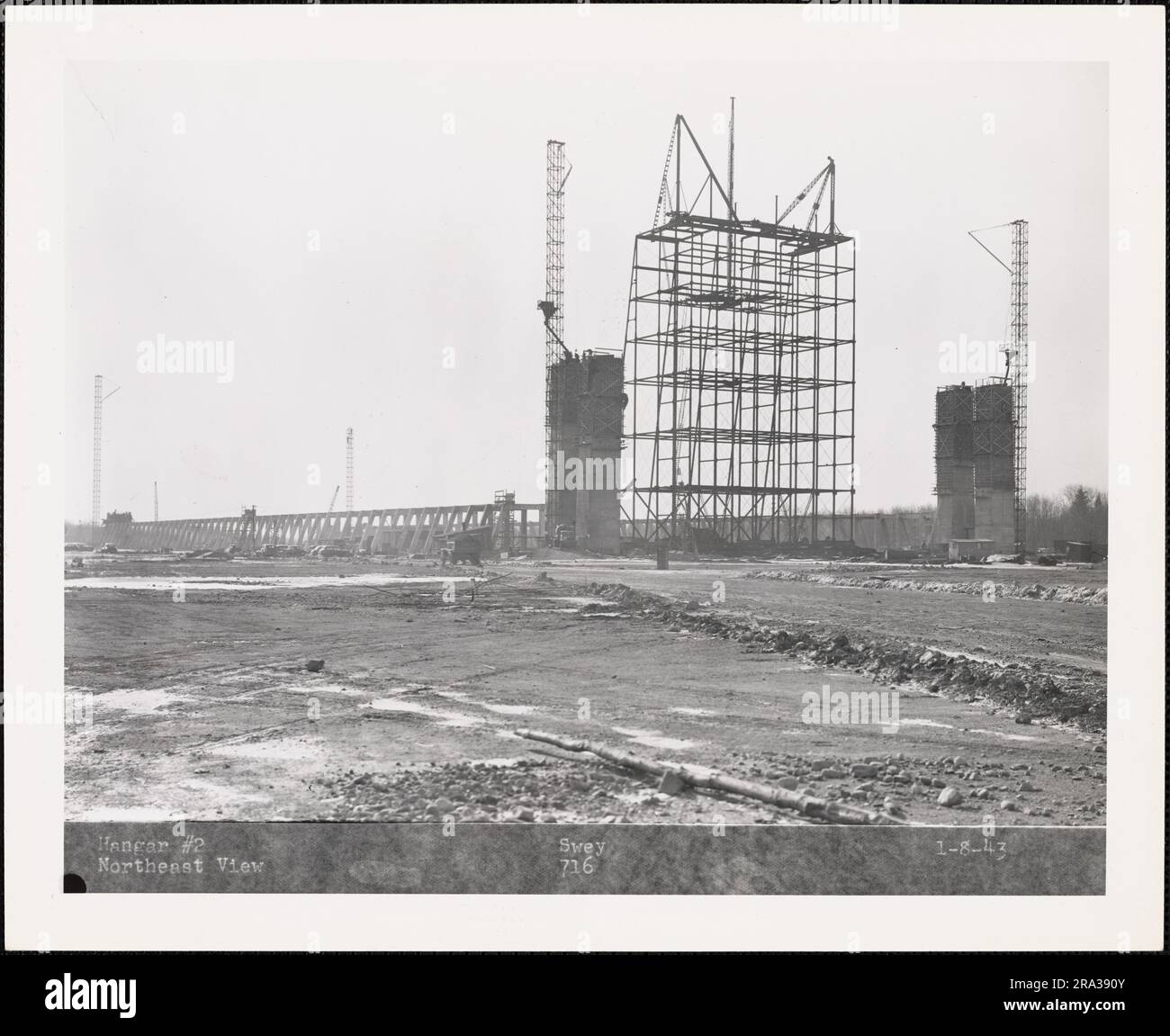 Northeast View of Hangar #2, Naval Air Station, South Weymouth ...