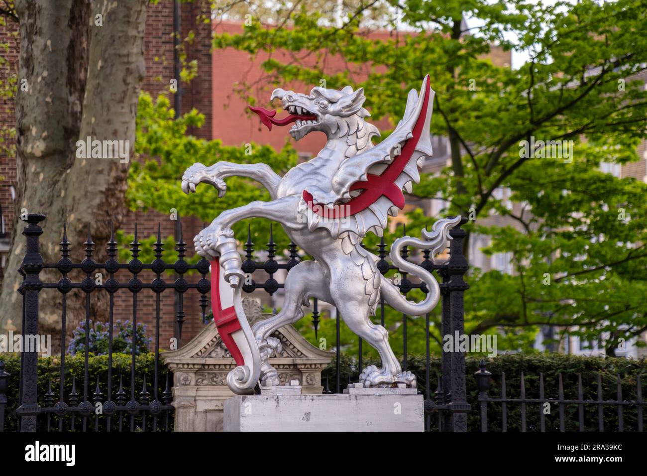 Dragon statues, a popular tourist attraction, guard the City of London